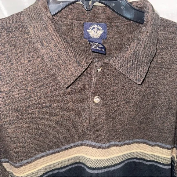 Dockers Brown and Black Knit Polo - Picture 2 of 4